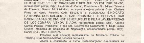 Ata de Audiência de conciliação 21/11/2017