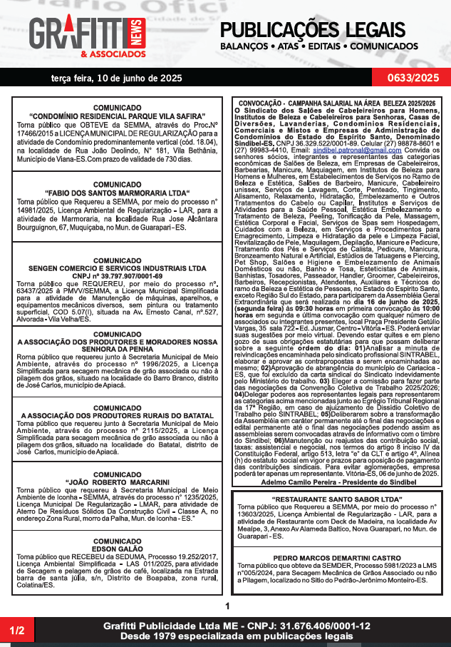 Edital jornal